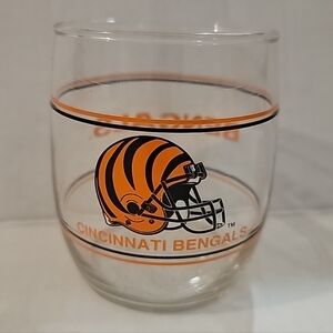 Vintage Cincinnati Bengals NFL Football Chevron Mobil Oil 8 oz Glass